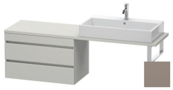 Тумба/шкафчик для консоли/столешницы Duravit DuraStyle под раковину 80х47,8х51,2 см, подвесная, ДСП, цвет: бетонно-серый/базальт, 2 выдвижных ящика, прямоугольная Тумба/шкафчик для консоли/столешницы Duravit DuraStyle под раковину 80х47,8х51,2 см, подвесная, ДСП, цвет: бетонно-серый/базальт, 2 выдвижных ящика, прямоугольная