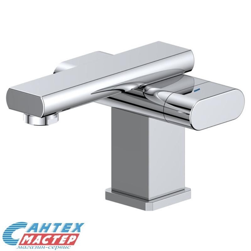 Смеситель для раковины Osgard Smart двухвентильный, излив короткий, длина 106 мм, поворотный, керамический, латунь, цвет хром, без донного клапана