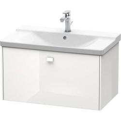 Тумба под раковину Duravit Brioso, 82х47,9х45 см, подвесная, 1 выдвижной ящик, ДСП, цвет: белый глянец, шкафчик навесной, механизм доводчика, прямоугольная, правая/левая, в ванную комнату