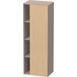 Пенал Duravit DuraStyle, 50x36x140 см, подвесной, (правый), с дверцей, с закрытыми/открытыми полками, цвет: белый глянец/базальт, в ванную комнату