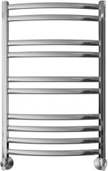 Полотенцесушитель Aquatek Лугано водяной П10 500х800 мм хром, нержавеющая сталь, лесенка, подключение нижнее