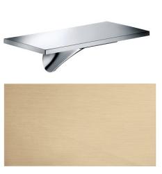 Излив для ванны Axor Massaud, без переключателя на душ, настенный, неповоротный, латунь, цвет: шлифованная бронза, прямоугольный/каскадный, длина излива 17 см, встраиваемый/встроенный, для смесителя/ванны/ванной/душевой, без смесителя