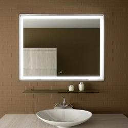 Зеркало Континент "Aralia Led", 70х50 см, с LED/ЛЕД-подсветкой, прямоугольное, выключатель сенсорный, для ванны, навесное/подвесное/настенное