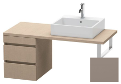 Тумба/шкафчик для консоли/столешницы Duravit DuraStyle под раковину 40х54,8х51,2 см, подвесная, ДСП, цвет: лен/базальт, 2 выдвижных ящика, прямоугольная