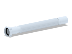 Труба гофрированная ANI (Ани-пласт) 1 1/2"х40 удлиненная, белая, полипропилен, длина от 495-1325 мм K114