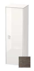 Пенал Duravit Brioso R, 42x36x133 см, подвесной, (правый), с дверцей, с полкой, со стеклянными полками, цвет: сосна терра/хром, в ванную комнату