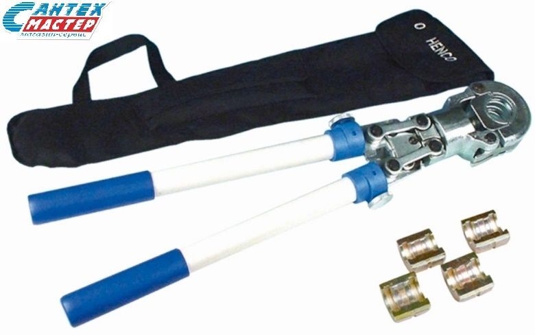 Набор: ручная пресс машина HENCO для труб Ø16,20,26, со сменными губками + чехол , M-BH162026