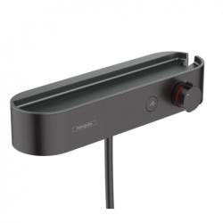 Смеситель для душа Hansgrohe ShowerTablet Select 400, термостатический, внешнего монтажа, настенный, без излива/шланга/лейки, латунь, матовый черный