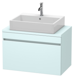 Тумба под раковину для консоли/столешницы Duravit DuraStyle 80х54,8х51,2 см, подвесная, ДСП, цвет: светло-голубой, 1 выдвижной ящик, прямоугольная