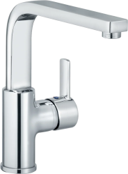 Смеситель для раковины/умывальника KLUDI ZENTA однорычажный, поворотный, высокий, длина излива 155 мм, латунь, цвет хром