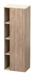Пенал Duravit DuraStyle, 50x36x140 см, подвесной, (правый), с дверцей, с закрытыми/открытыми полками, цвет: сосна серебристая, в ванную комнату