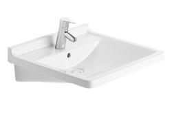 Раковина DURAVIT Starck 3 WonderGliss, 60х54,5х16 см, подвесная, прямоугольная, санфарфор, цвет белый, с 1 отверстием под смеситель, антигрязевое покрытие, слив/перелив
