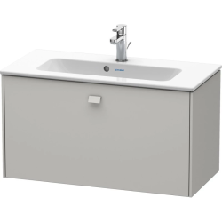 Тумба под раковину Duravit Brioso, 82х38,9х44,2 см, подвесная, 1 выдвижной ящик, ДСП, цвет: бетонно-серый, шкафчик навесной, механизм доводчика, прямоугольная, правая/левая, в ванную комнату