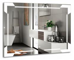 Зеркало Silver Мirrors Крокус, 80х60 см, с LED/ЛЕД-подсветкой, прямоугольное, выключатель сенсорный, для ванны