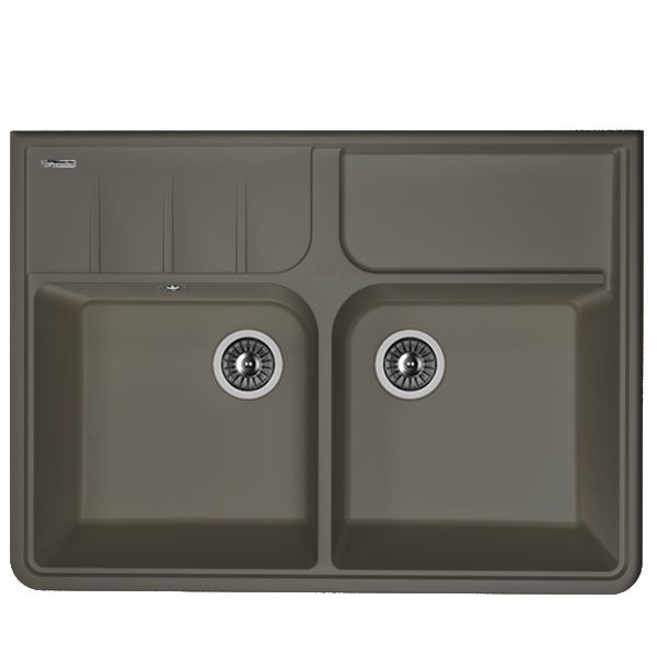 Мойка Florentina Виладжио, 89.9х65х22 см, врезная, двойная, из искусственного камня, прямоугольная, цвет черный, без отверстия под смеситель, слив-перелив, для кухни Мойка Florentina Виладжио, 89.9х65х22 см, врезная, двойная, из искусственного камня, прямоугольная, цвет черный, без отверстия под смеситель, слив-перелив, для кухни