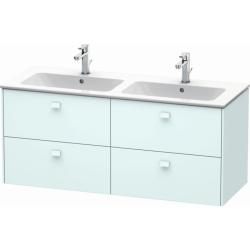 Тумба под раковину Duravit Brioso, 129х47,9x55,3 см, подвесная, 4 выдвижных ящика, ДСП, цвет: светло-голубой, шкафчик навесной, механизм доводчика, прямоугольная, правая/левая, в ванную комнату