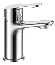 Смеситель для раковины/умывальника Voda Aqua однорычажный, неповоротный, фиксированный, длина излива 90 мм, латунь, цвет хром