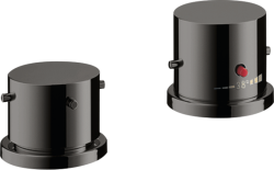 Смеситель для ванны Axor Starck термостатический, с рукоятками zero, монтаж на борт ванны, скрытый, без излива, без шланга/лейки, латунь, цвет полированный черный хром, на 2 отверстия, для 2-х потребителей