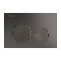 Кнопка смыва Knotlor Sphere, цвет вороненая сталь, размер 240 х 162 х 10 мм, клавиша управления для сливного бачка, инсталляции, два режима слива, механическая, панель