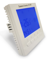Терморегулятор Daewoo Enertec X5 WIFI white программируемый, WiFi, 86х86х13,3 мм белый, огнеупорный пластик, ЖК дисплей, для теплого пола
