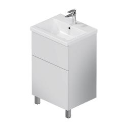 Тумба под раковину Am.Pm Gem 500х810х408 см напольная, 2 выдвижных ящика, цвет белый глянец, материал ЛДСП прямоугольная, в ванную комнату