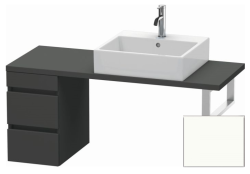 Тумба/шкафчик для консоли/столешницы Duravit DuraStyle под раковину 30х54,8х51,2 см, подвесная, ДСП, цвет: графит/белый матовый, 2 выдвижных ящика, прямоугольная