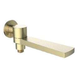 Излив Raglo R473.75.03 с функцией переключения, для ванны, длина 191 мм цвет сатин золотой, латунь, настенный, поворотный