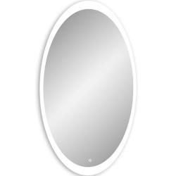 Зеркало Континент "Lily Led", 57х77 см, с LED/ЛЕД-подсветкой, овальное, выключатель сенсорный, для ванны, навесное/подвесное/настенное