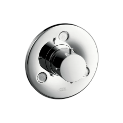 Вентиль Axor Starck Trio/Quattro 3/4" запорный/переключающий, скрытого монтажа, круглый, латунь, цвет: хром, керамический, встраеваемый/встроенный, для ванны/душа