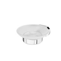 Мыльница Am.Pm Sense L настенная, хром, стеклянная/металлическая, округлая, для душа/мыла, в ванную комнату, сантехника (АМ ПМ)