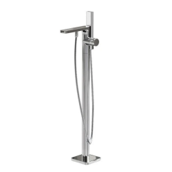 Смеситель для ванны/душа Excellent Krotos, однорычажный, напольный, керамический, неповоротный, длина излива 180 мм, латунь, цвет хром