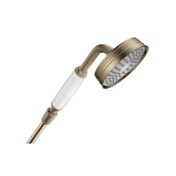 Лейка душевая Axor Montreux 100 1jet, настенная, округлая, с 1 режимом, латунная, цвет: шлифованный никель, ручная, для душа/ванной