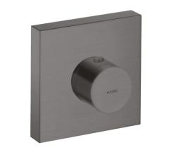 Смеситель для душа Axor Starck ShowerCollection 120/120, термостатический, скрытого монтажа, настенный, без излива/шланга/лейки, квадратный, латунный, цвет шлифованный черный хром, с термостатом, встроенный/встраиваемый/термостатный