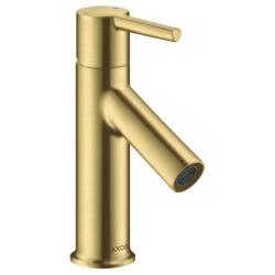 Смеситель для раковины Axor Starck 80, однорычажный, фиксированный излив, длина излива 8,6 см, керамический, латунь, цвет шлифованная медь, со сливным гарнитуром