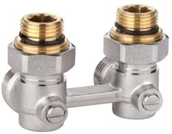 Узел Н-образный, угловой Kromwell 1/2"х3/4" для нижнего подключения радиаторов с комплектом адаптеров Узел Н-образный, угловой Kromwell 1/2"х3/4" для нижнего подключения радиаторов с комплектом адаптеров