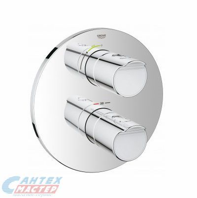 Смеситель для душа Grohe Grohtherm 2000 термостатический, скрытого монтажа, керамический, настенный, без излива/шланга/лейки, латунь хром