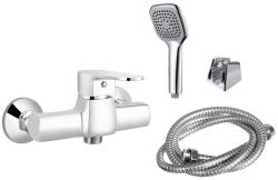 Смеситель для душа Melodia Rock однорычажный, керамический картридж, настенный, без излива, шланг для душа, лейка, латунь, цвет хром MDV35250