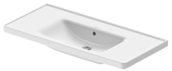 Раковина DURAVIT D-Neo 100,5х48х17 см, подвесная, прямоугольная, санфарфор, цвет белый, без отверстия под смеситель, слив/перелив