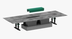 Трап Hansgrohe uBox universal 70, для душа, для стандартной установки, на пол, 70х11,3 см, с гидрозатвором, горизонтальный выпуск, нержавеющая сталь/пластик, прямоугольный, для внешних частей RainDrain Rock и RainDrain Match