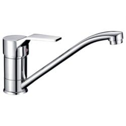 Смеситель для кухни/мойки LEDEME, однорычажный, поворотный, латунный, длина излива 233 мм, латунь, цвет хром