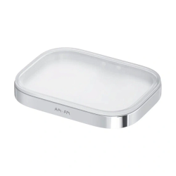 Мыльница настенная AM.PM Func, цвет: хром, металл/стекло, прямоугольная, для душа/ванны/мыла, в ванную комнату, под мыло, мыльница, на стену