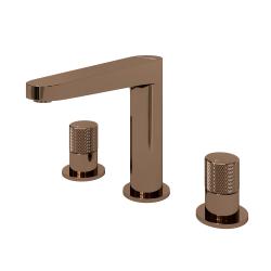 Смеситель для раковины/умывальника WasserKRAFT Paar, двухвентильный, неповоротный, керамический, длина излива 162 мм, латунь, цвет розовое золото