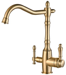 Смеситель для кухни/мойки ZorG Steel Hammer 812, под фильтр, однорычажный, поворотный, керамический картридж, длина излива 216 мм, латунь, цвет бронза