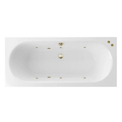 Ванна Excellent Oceana SOFT, 160х75 см, акриловая, цвет- белый/бронза, (с гидромассажем), с каркасом, прямоугольная, правосторонняя/левосторонняя, правая/левая, универсальная, приставная/встраиваемая