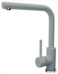 Смеситель для кухни/мойки Am.Pm X-Joy S однорычажный, поворотный, керамический, с высоким изливом, длина 175 мм, нержавеющая сталь, цвет сатин