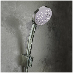 Душевая лейка IDDIS Optima Home, круглая, с 1 режимом, размер 85 мм, ABS-пластик, цвет хром, для душа/ванной