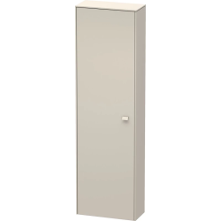 Пенал Duravit Brioso L, 52x24x177 см, подвесной, (левый), с дверцей, с полкой, со стеклянными полками, цвет: серо-коричневый, в ванную комнату