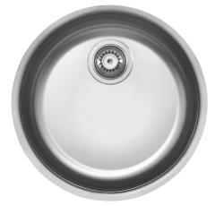 Мойка Ukinox Модерн, 42х42 см, врезная, стальная, круглая, цвет нержавеющая сталь, без отверстия под смеситель, слив-перелив, без крыла, для кухни