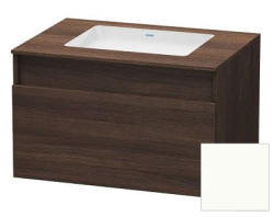 Тумба под раковину для консоли/столешницы Duravit DuraStyle 80х55х50 см, подвесная, ДСП, цвет: каштан темный/белый матовый, 1 выдвижной ящик, прямоугольная