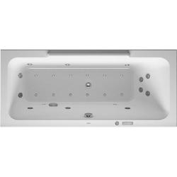 Ванна Duravit DuraStyle 160х70 см гидромассажная, встраиваемая/пристенная, акриловая, цвет: белый, с ножками/сливом-переливом, без фронтальной панели, прямоугольная, с системой гидромассажа Combi-System E, c наклоном для спины справа, правая